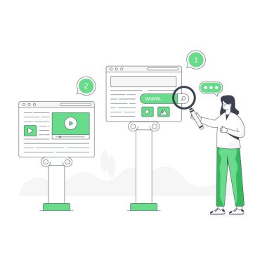 Çevrimiçi iletişim vektör illüstrasyon kavramı