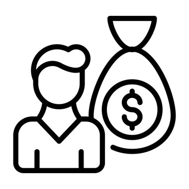 iş ve finans satırı simgesi