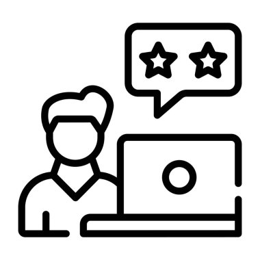 çevrimiçi sohbet simgesi vektörü. Müşteri hizmetleri tabelası. izole edilmiş sınır sembolü çizimi