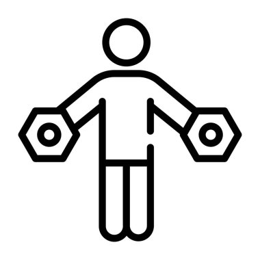 Tamirci. Web simgesi basit illüstrasyon