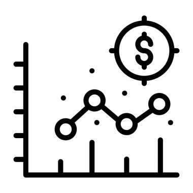 finansal büyüme grafik çizgisi vektör simgesi