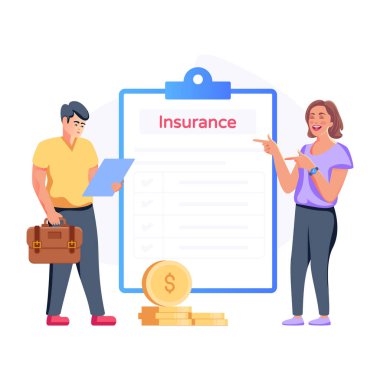 Pano ve belge vektör illüstrasyon tasarımlı iş kadını