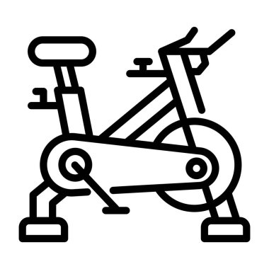 Bisiklet ikonu. Web için bisiklet vektör simgelerinin özet çizimi