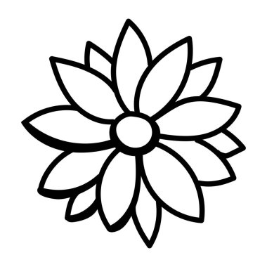 Çiçek. Web simgesi basit illüstrasyon