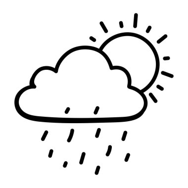 Hava durumu. Web simgesi basit illüstrasyon
