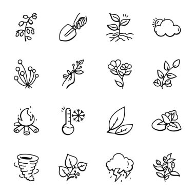 Hava ve iklim simgesinin vektör illüstrasyonu