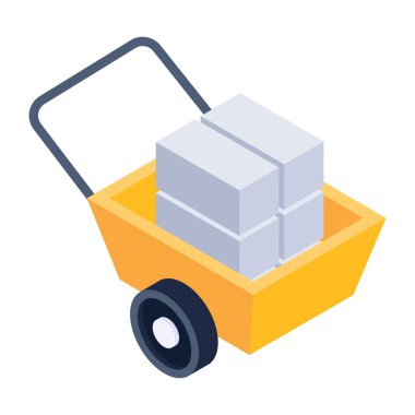 Bir kamyonun kutusunun izometrik çizimi