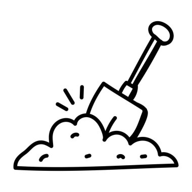 Kürek. Web simgesi basit illüstrasyon