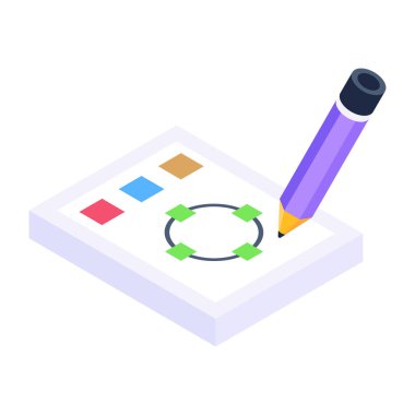 silo modern simgenin izometrik vektör illüstrasyonu