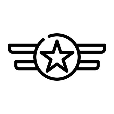 Beyaz arkaplanda izole edilmiş yıldız simgesi vektörü, madalya şeffaf işareti