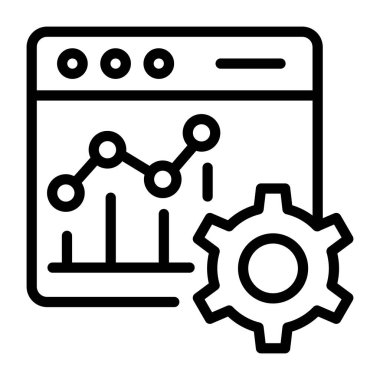 Analizler. Web simgesi basit illüstrasyon