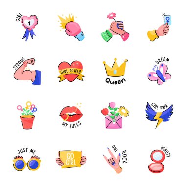 Web ve mobil için vektör simgeleri kümesi.