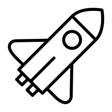 roket ikonu vektör illüstrasyonu
