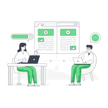 İş ve finans ikonu kavramının vektör illüstrasyonu