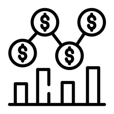 finansal büyüme çizgisi vektör simgesi