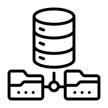 veritabanı. Web simgesi basit illüstrasyon