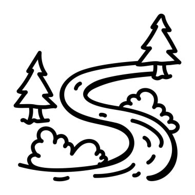 Yapraklı orman ağaçları vektör çizim tasarımı