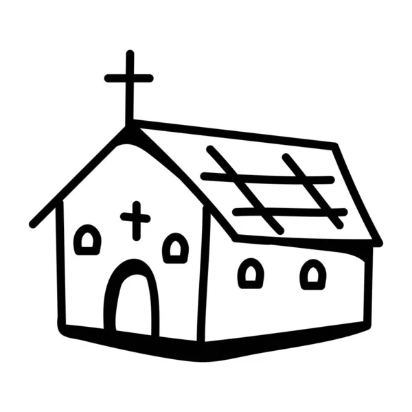 Kerk Web Icoon Eenvoudige Illustratie — Stockvector