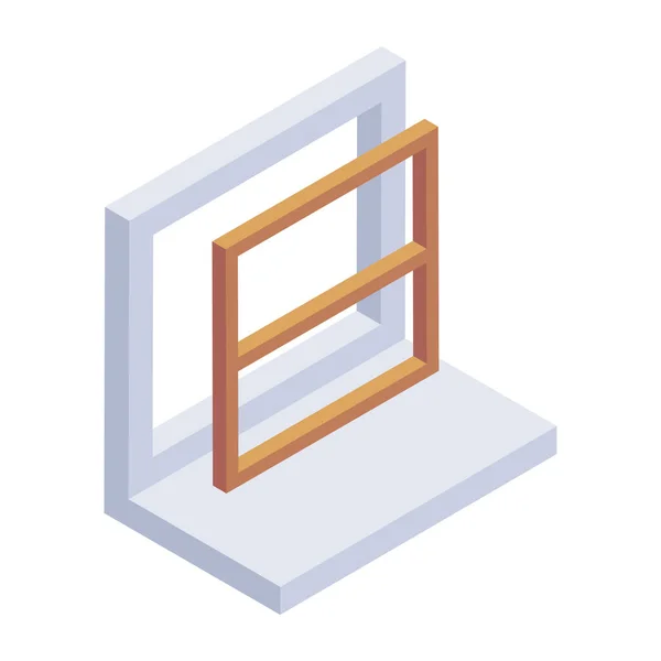 Isometrisches Fenster Vektor Symbol — Stockvektor