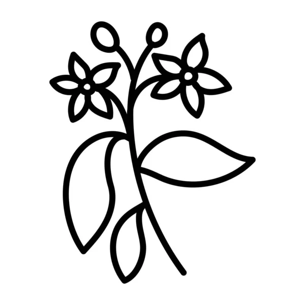 Květina Rostlina Ikona Vektor Ilustrace Grafický Design — Stockový vektor