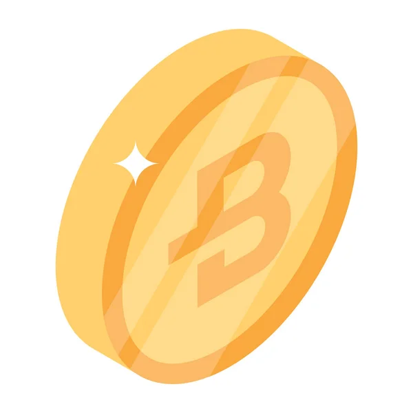 Значок Bitcoin Плоска Ілюстрація Криптовалюта Векторні Піктограми Інтернету — стоковий вектор