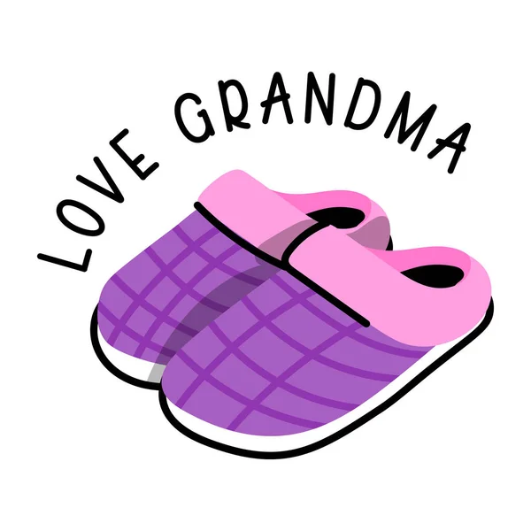 Hand Drawn Slippers Icon Vector Illustration — Stock Vector