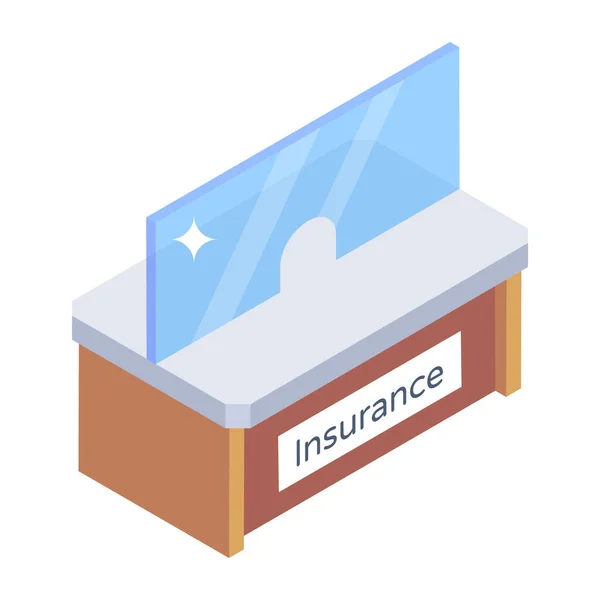 Versicherungssymbol Vektor Isoliert Auf Weißem Hintergrund Podium Transparentes Schild — Stockvektor