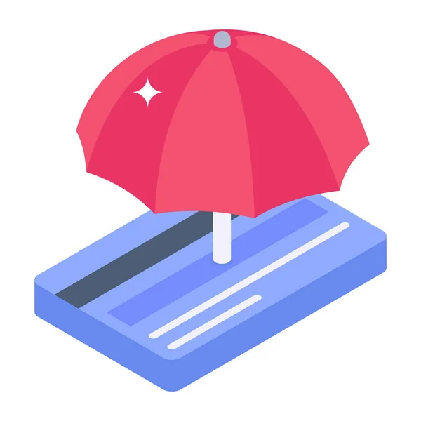 Paraguas Icono Web Ilustración Simple — Vector de stock