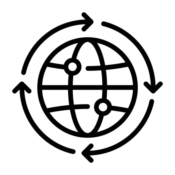 Welt Web Symbol Einfache Illustration — Stockvektor