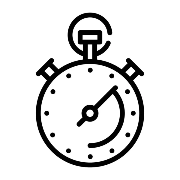 Stoppuhr Symbol Umriss Chronometer Vektor Illustration Symbol — Stockvektor