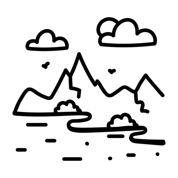 Βουνό Απλός Σχεδιασμός Εικονιδίου Ιστού — Διανυσματικό Αρχείο