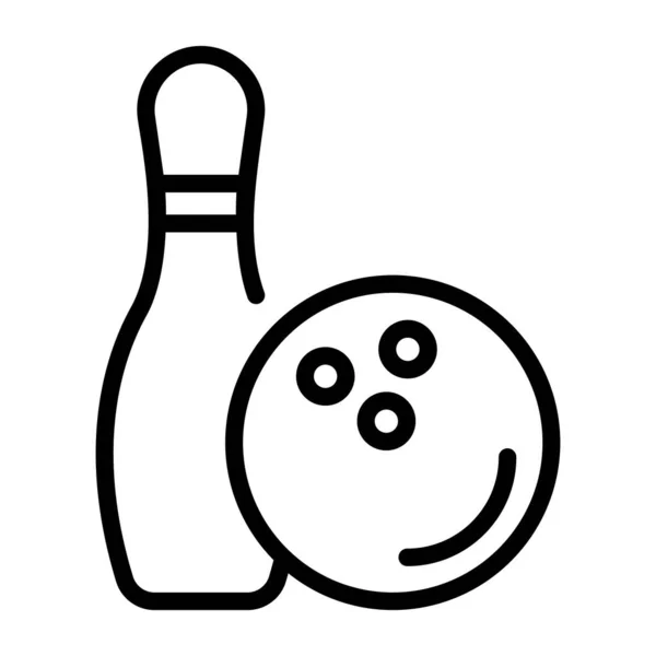Bowling Ball Icon Vector Illustration — Stock Vector