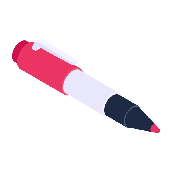 Pencil Icon Isometric Pen Vector Icons Web Design Isolated White — Stock Vector