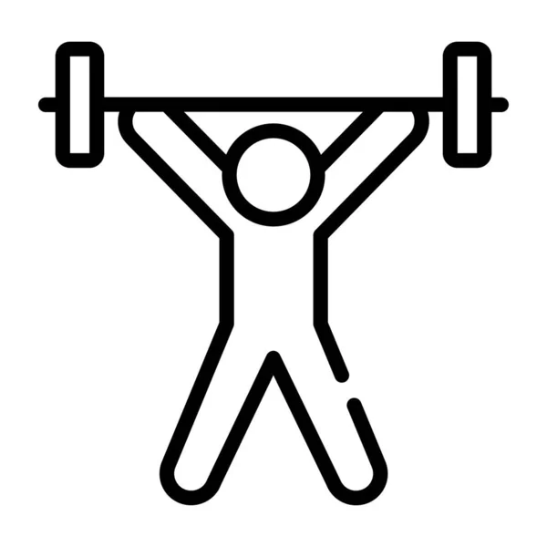 Fitness Oefening Icoon Schets Illustratie Van Mens Vector Pictogrammen Voor — Stockvector