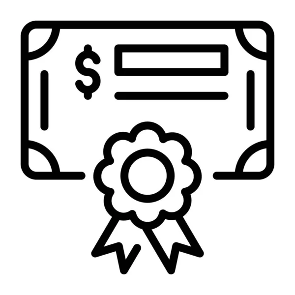 Certificate Web Icon Simple Illustration — Stock Vector