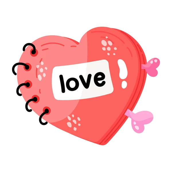 Coração Bonito Com Design Ilustração Vetor Símbolo Amor — Vetor de Stock
