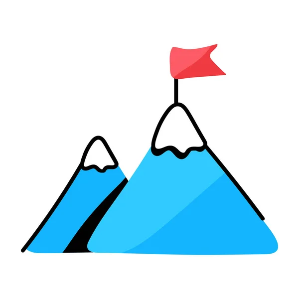 Mountain Peak Icon Vector Illustration Design — Stock Vector