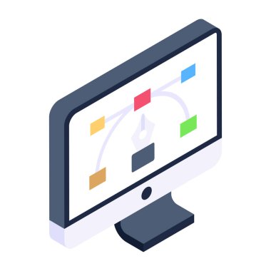 Ibilgisayar simgesi, vektör illüstrasyonu