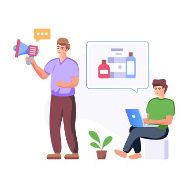 Bilgisayarında bilgisayar ve video oyunu olan genç erkek ve kadın, çevrimiçi eğitim, teknoloji, internet vektör illüstrasyonu