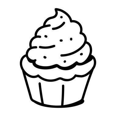 Cupcake 'in vektör çizimi