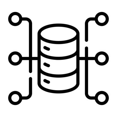 veritabanı. Web simgesi basit illüstrasyon