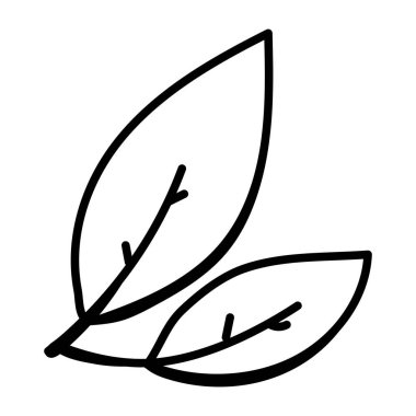 Yaprak. Web simgesi basit illüstrasyon