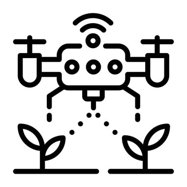 İHA simgesi vektör illüstrasyonu