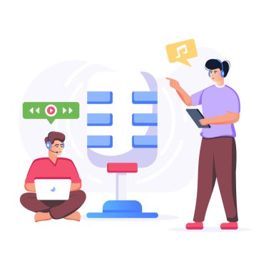 Ofiste dizüstü bilgisayar kullanan gençler.