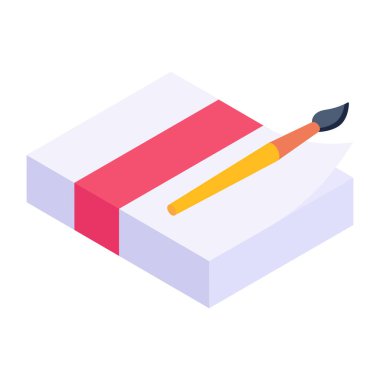 Kalem. Web simgesi basit illüstrasyon