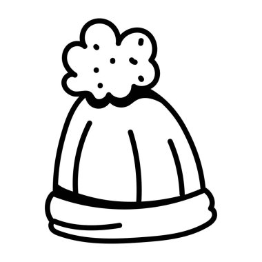 Noel şapkası simgesi vektör illüstrasyonu