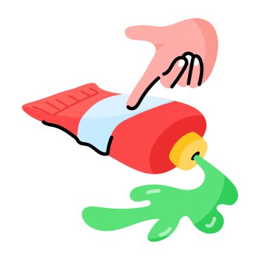 Kırmızı ve beyaz bir balığı tutan el.