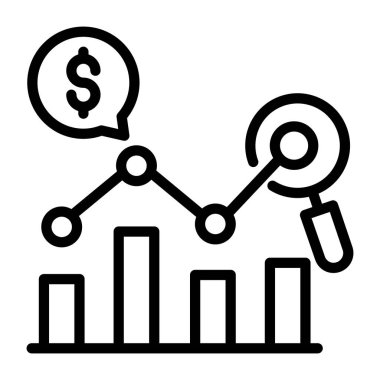 finansal büyüme grafik vektörü simgesi