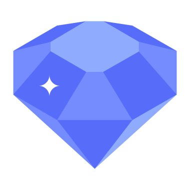 Elmas. Web simgesi basit illüstrasyon