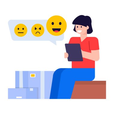 Geri bildirim kavramı. Vektör çizim